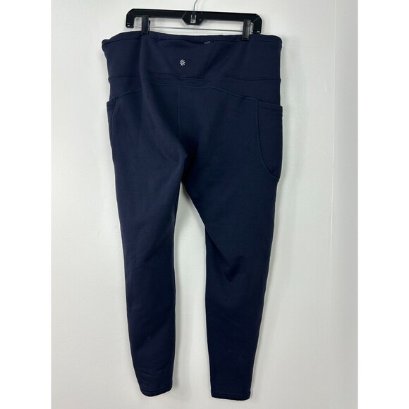 Athleta Altitude Stash High Rise Polartec Powerstretch Tights Navy Sz 2X 1079H4 - Picture 9 of 11